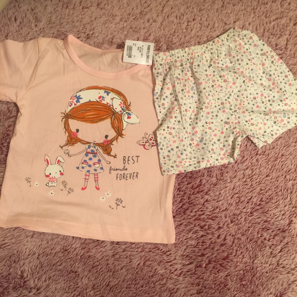 Best Friends Forever tee and shorts (NWT)